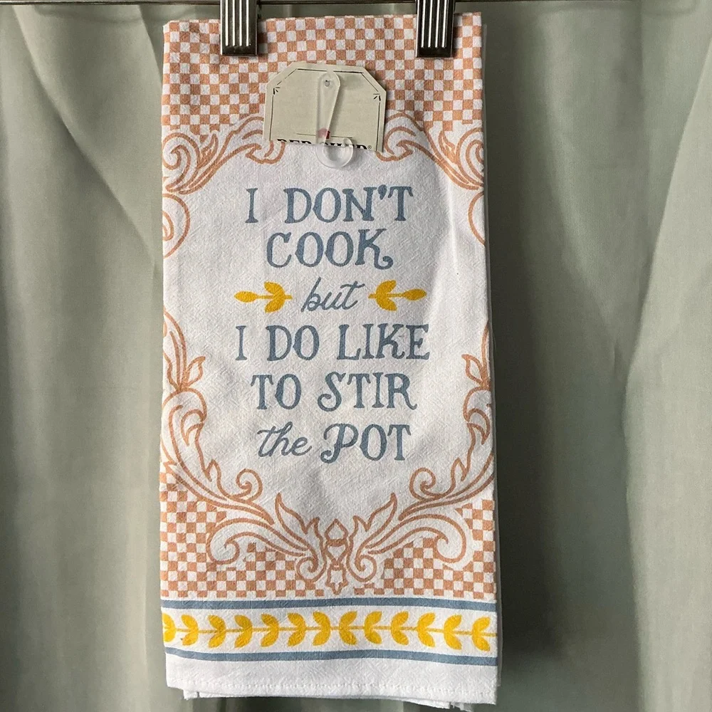 Decorative Kitchen Towel with Fun Quote